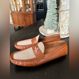 Tommy Hilfiger Men's Tan and Cream Loafers